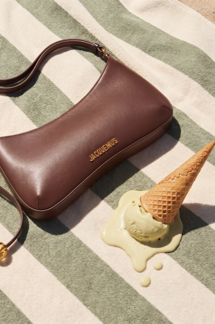 Handbag campaign image with ice cream